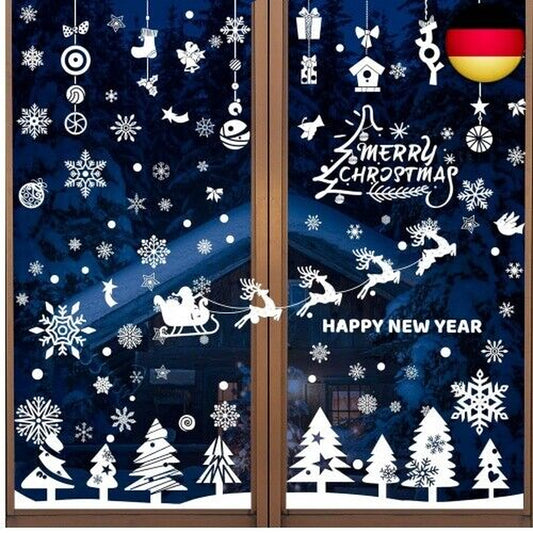 Fensterbilder Weihnachten, 179 Stück Fenstersticker