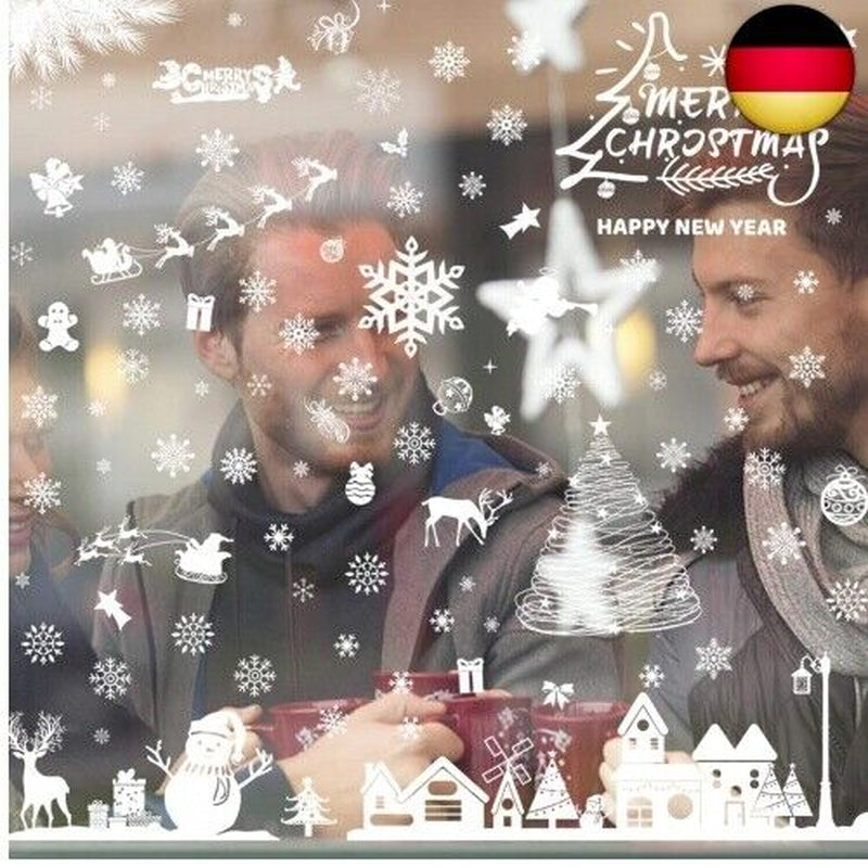 Fensterbilder Weihnachten, 179 Stück Fenstersticker